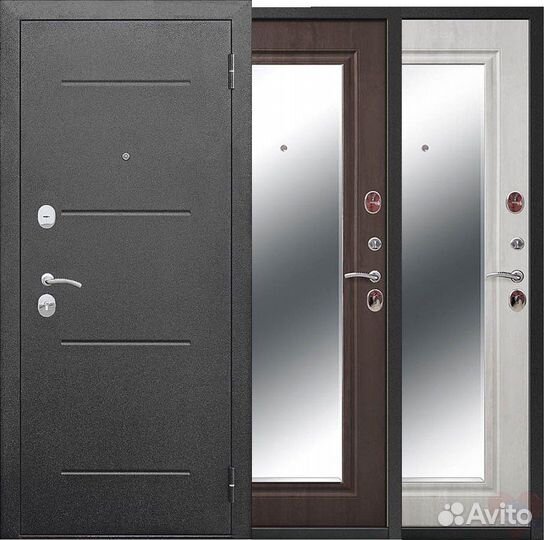 Дверь входная с зеркалом