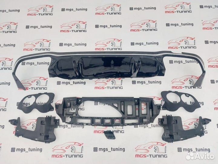 Диффузор E53 AMG хром Mercedes w213 Рестайлинг