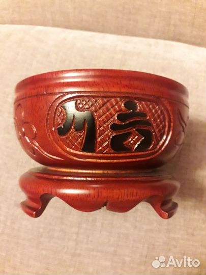 Пепельница деревянная резная, Индонезия