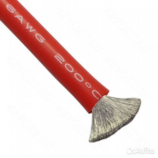 Силиконовый кабель 6 awg красный