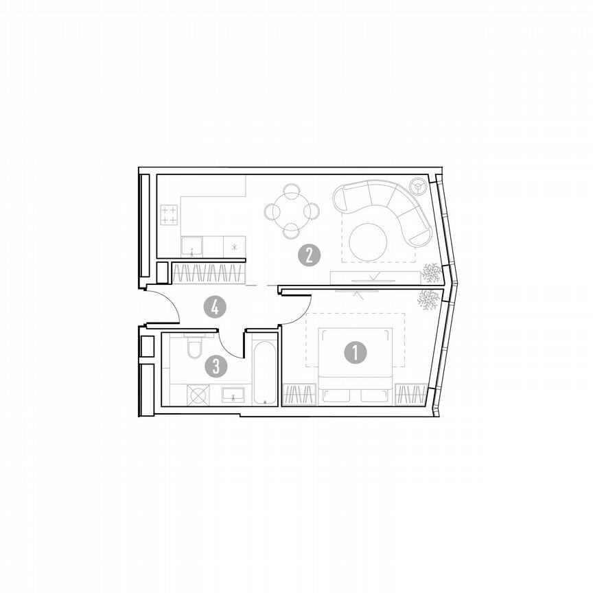1-к. квартира, 45,6 м², 18/35 эт.