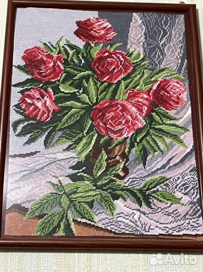 Картина вышивка гладью