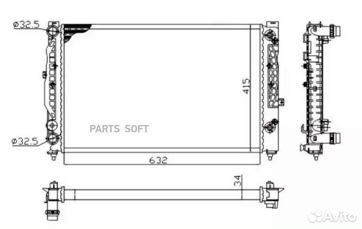 NRF 529504A Радиатор audi a4 94