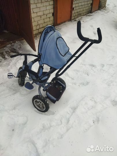 Детский велосипед трехколесный с ручкой