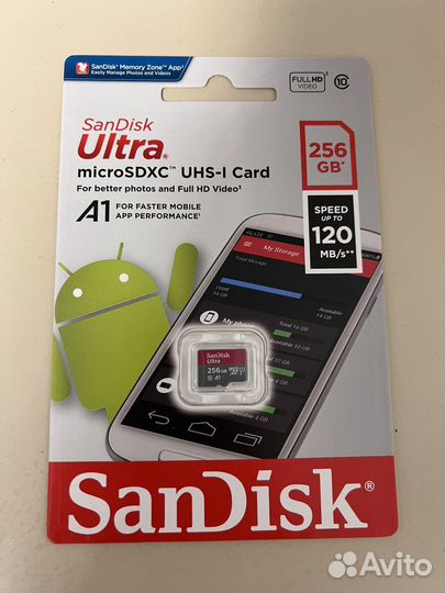 Карта памяти MicroSD Sandisk Ultra 256 GB