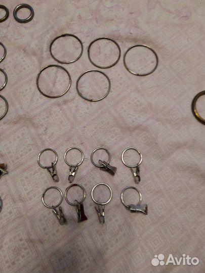 Прищепки и кольца, молнии