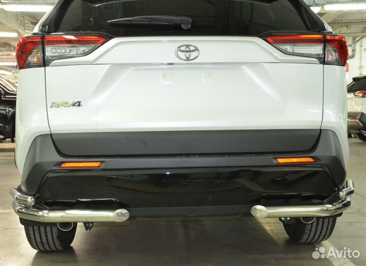 Защита задняя Toyota RAV4 2019 угловая двойная