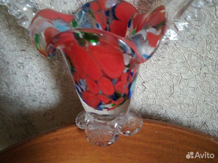 Ваза цветное стекло СССР
