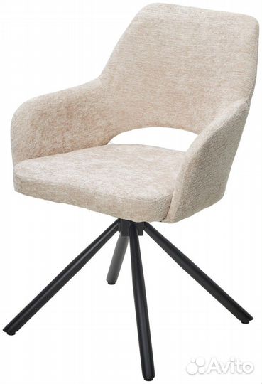 Стул Gandi шенил бежевый, поворотно-возвратный механизм 180 градусов