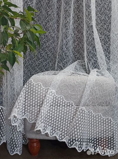 Тюль новый на шторной ленте