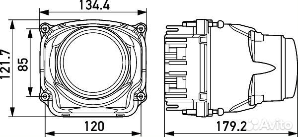 Би-модуль D 90 мм premium ближний/дальний свет