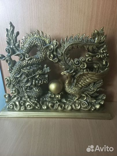Дракон бронза 22см на 17 см