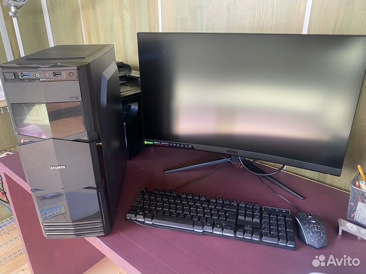 Компьютер intel core i7 с монитором msi27c4 curved