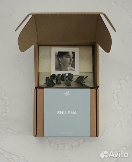 Серьги пусеты Shu-sha серебро в позолоте