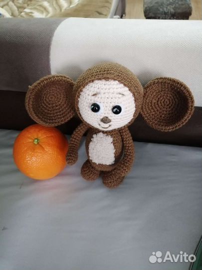 Игрушка вязаная чебурашка, мишка, подарок