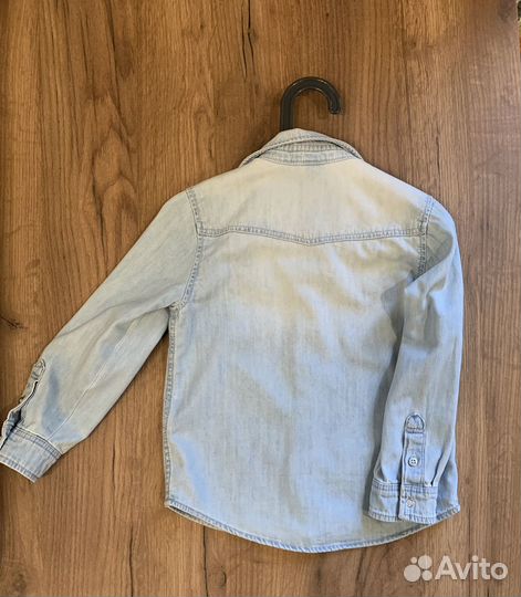 Джинсовая рубашка детская hm 110