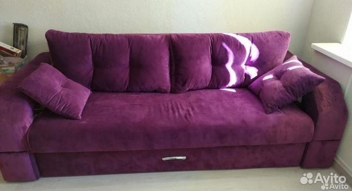 Диван Манчестер фиолетовый с подсветкой