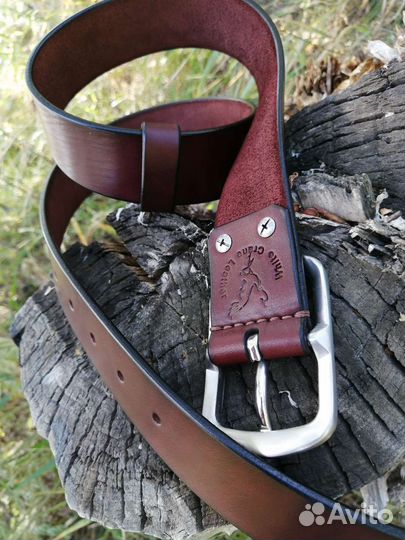 Кожаный мужской ремень