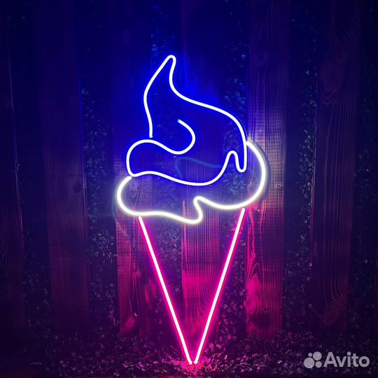 Рекламная вывеска из неона