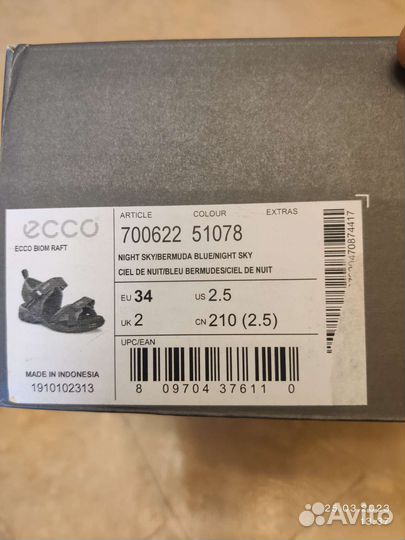 Сандали ecco 34