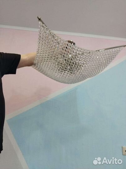 Люстра потолочная бу хрустальная