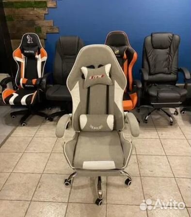 Компьютерное кресло игровое тканевое ткань