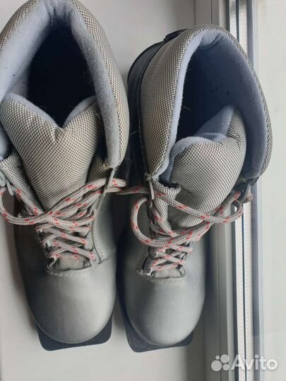 Ботинки лыжные 75 мм marax M-350 кожзам серый 44