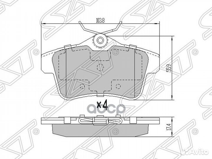 Колодки тормозные зад citroen C4 11/DS4 11/DS