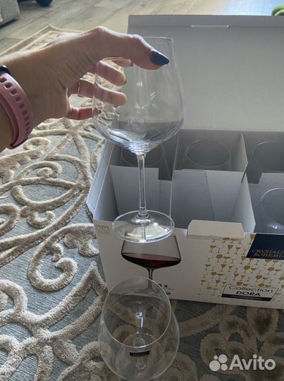 Бокалы для красного вина 600 мл Чехия