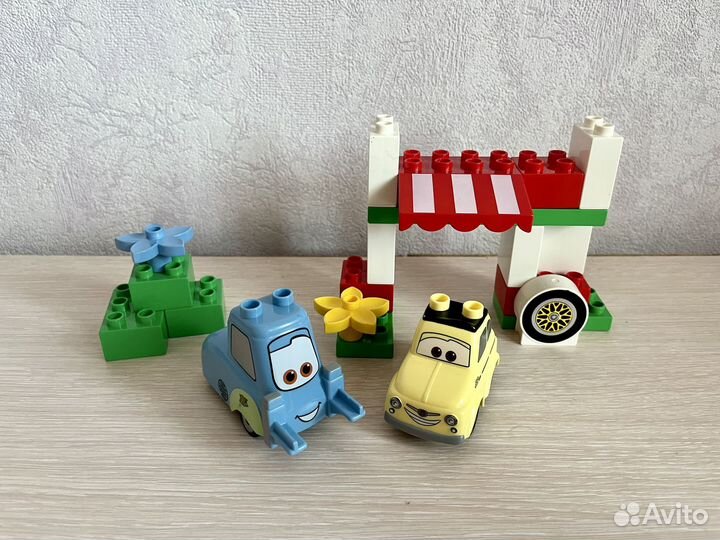 Лего дупло 4 набора тачки Маквин + Дасти + Автовоз