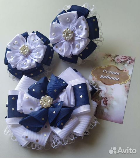 Галстук-брошь+бантики для волос
