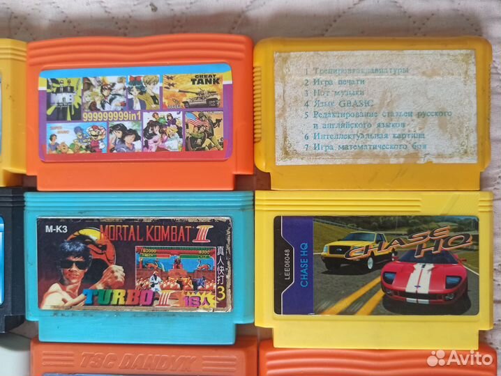 Картриджи для Dendy и Sega (8bit/16bit)