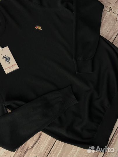 Свитер Us Polo Assn черный мужской