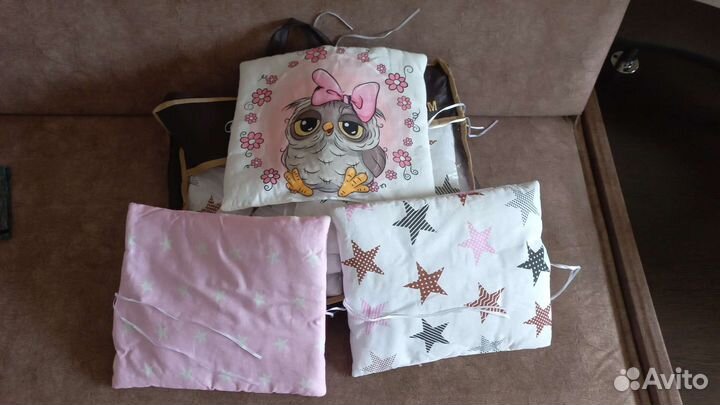 Бортики в детскую кроватку подушки