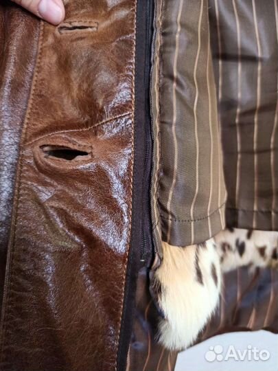 Кожаный пиджак женский 52 54