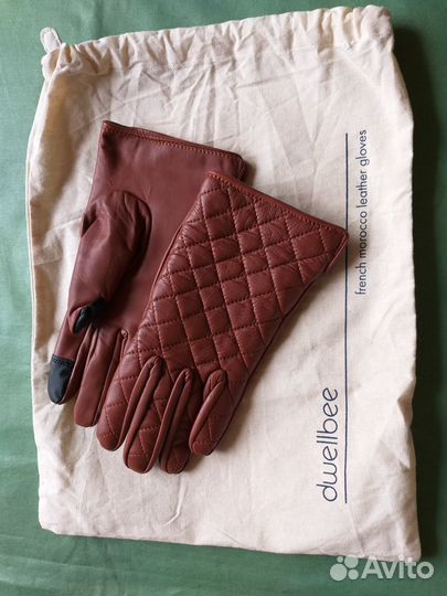 Перчатки термо, кожа