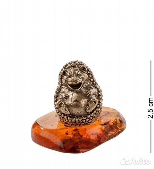 Фигурка Ежонок (латунь, янтарь) A2035628