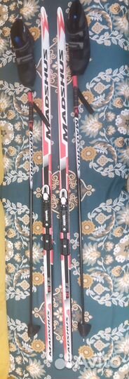 Беговые лыжи 170, ботинки лыжные 37