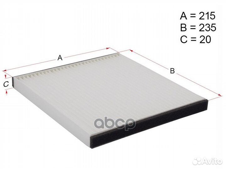 Фильтр салона toyota mark II/blit 00-07/verossa