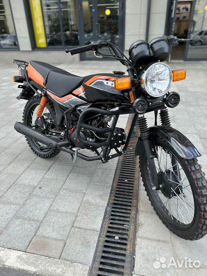 Мопед trickler 2 черный с оранжевым