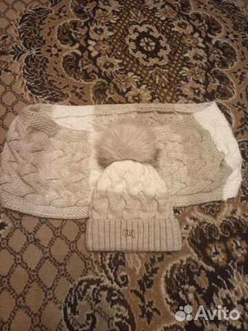 Женские шапка и шарф