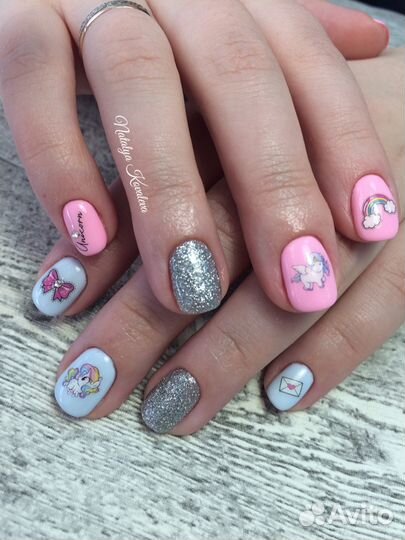 Маникюр с Luxio, shellac(шеллак), гель в центре