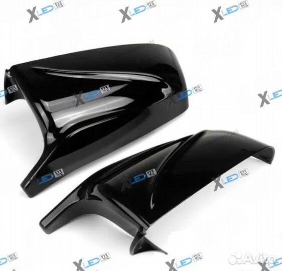 BMW E60 крышки зеркал М чёрные глянец