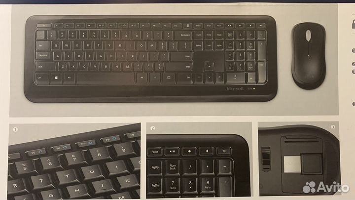 Комплект Беспроводная клавиатура + мышь