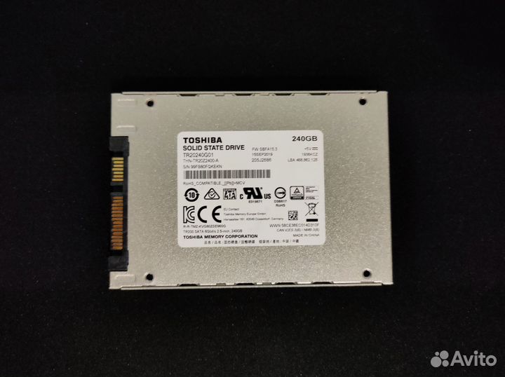 SSD SATA накопитель Toshiba на 240 GB