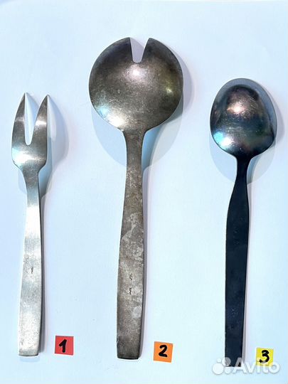 Приборы для сервировки СССР мельхиор Роза