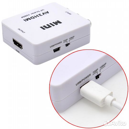 Конвертер (переходник) RCA (тюльпаны) to hdmi