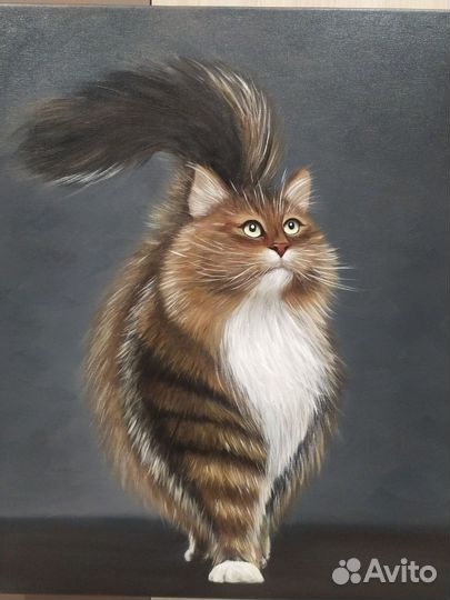 Картина маслом Кот
