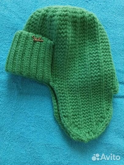 Шапка ушанка женская вязаная