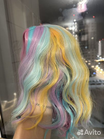 Парик разноцветный